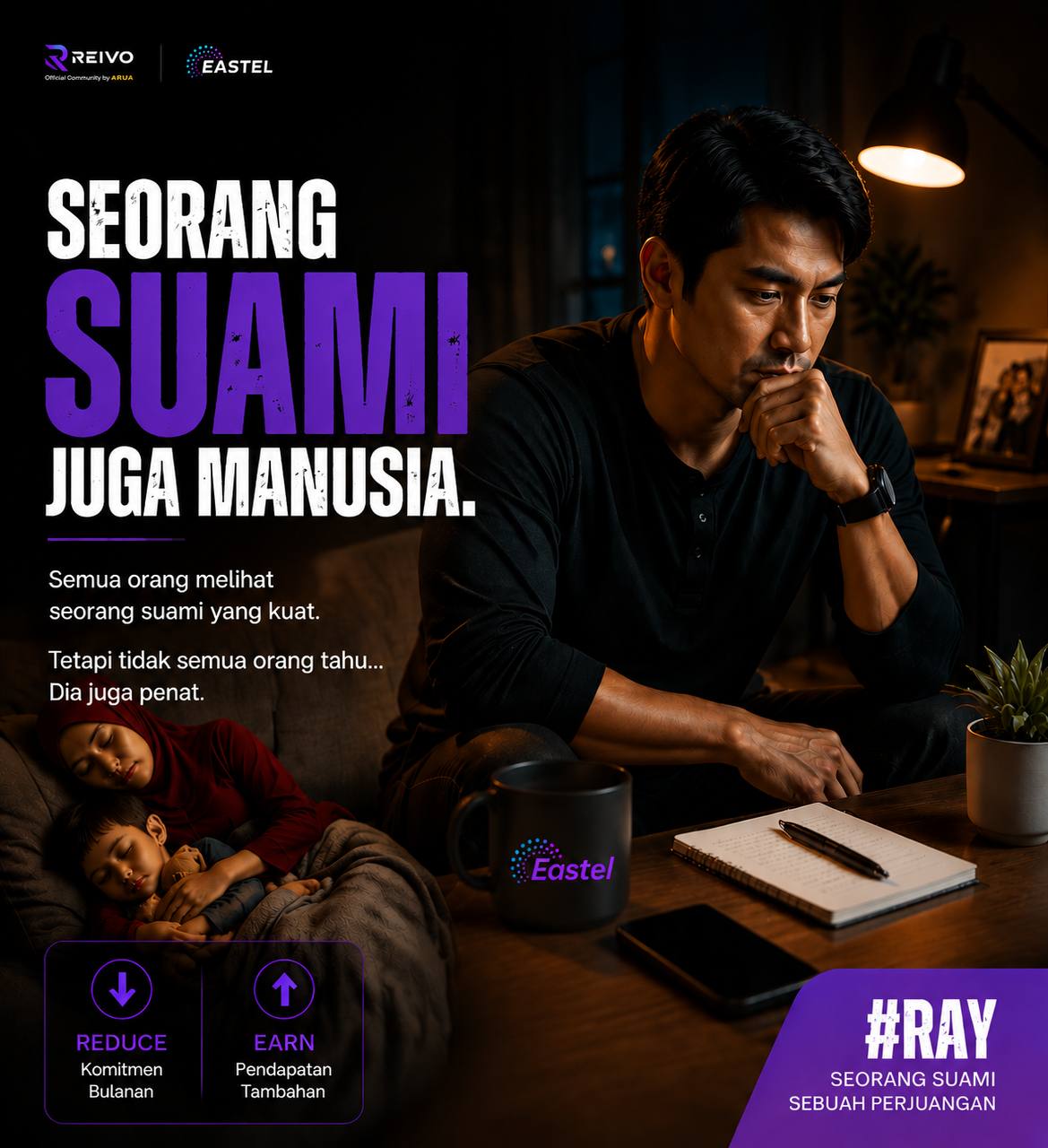 RAY termenung selepas memikirkan tanggungjawab keluarga