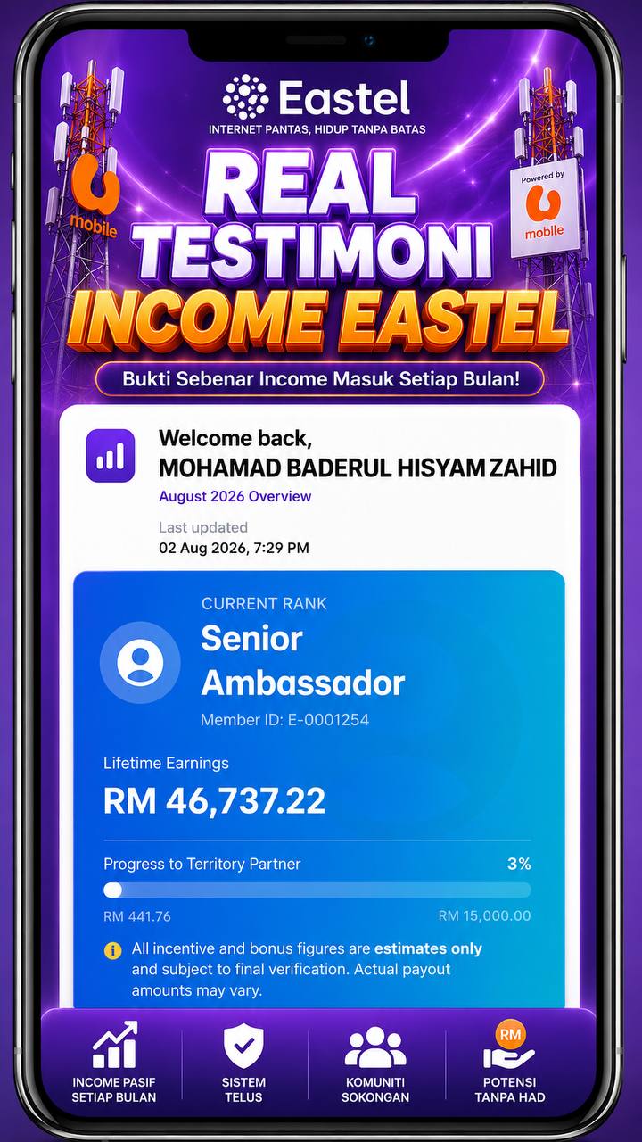Testimoni pendapatan Mohamad Baderul Hisyam Zahid